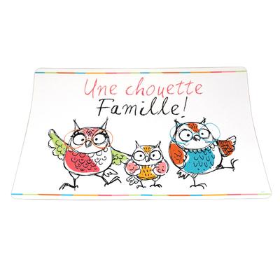 [R6521] - Multicolored 'Owls' Placemat - 43x28 ​​cm (A Nice Family! )