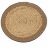 Jute Cotton Placemat 30cm Natural Border