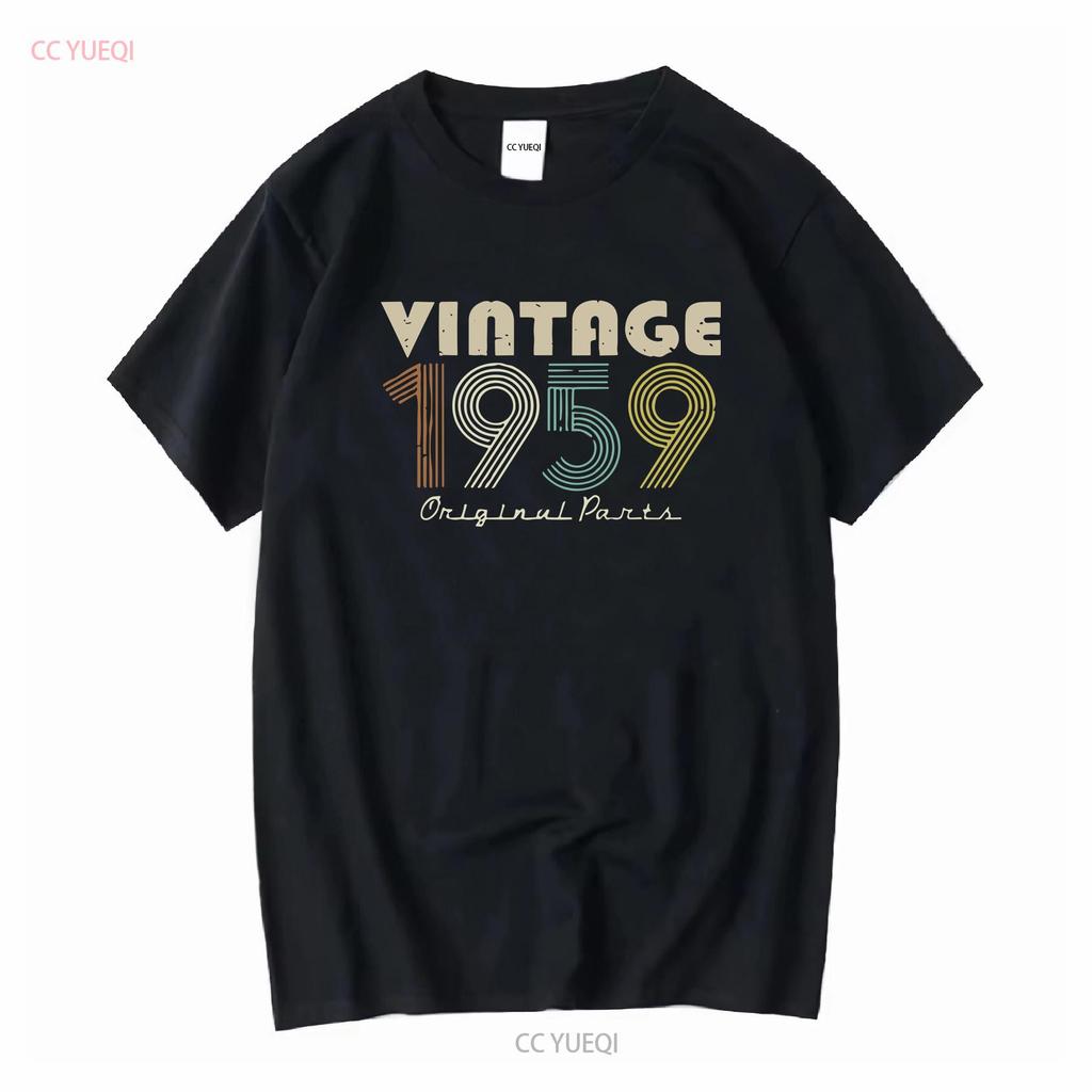 Vintage Original 1959 Birthday S Premium T Shirt vintage Washed fashion Top For Everyday Wear Stylish homme Stretched Versatile