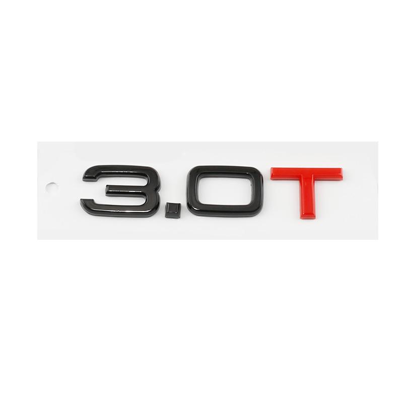 Car Sticker ABS 1.8T 2.0T 3.0T Displacement Logo Decals For  kcpn5 A2 A3 A4 A5 A6 A7 A8 Q2 Q3 Q5 Q7 S4 S3 RS4 Badge Emblems Parts