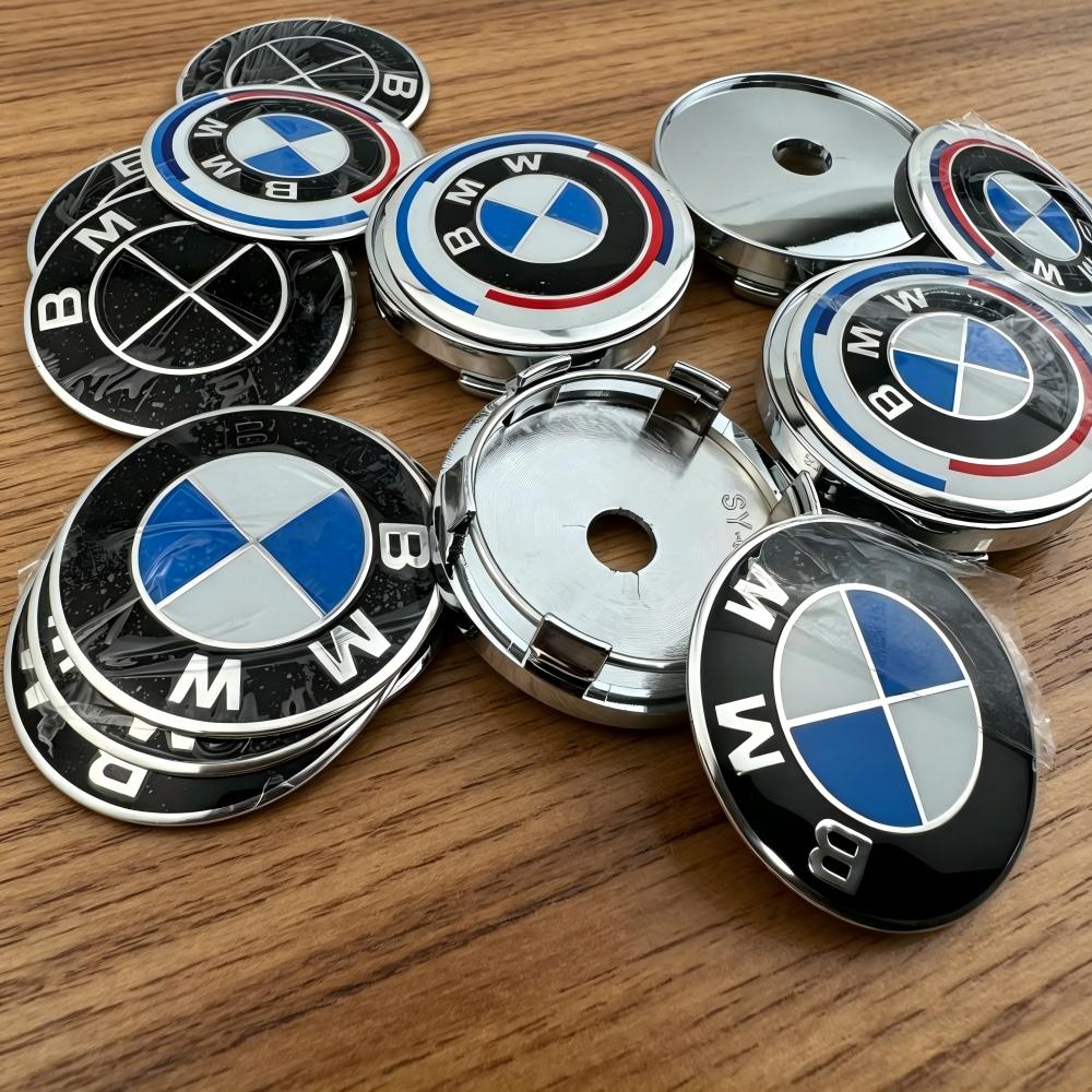 For BMW E84 250th Anniversary 4pcs 60mm Car Wheel Center Hub Cap Rim Cover For BMW E39 E46 E90 E60 E87 E53 F10 F20 F30 M X3 X5