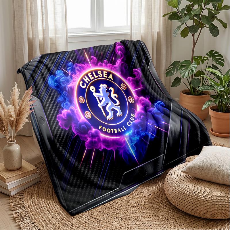 Chelsea FC Theme blanket Soft Flannel Blanket Plush Throw Blanket Cozy Sofa Bed Blanket for Home Decor