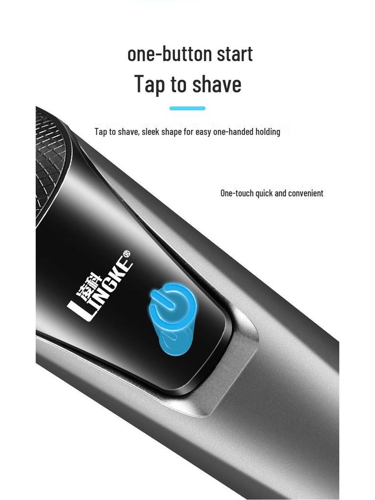 Lingke 8806 Men's Electric Shaver - Smart Beard Trimmer with USB Charging