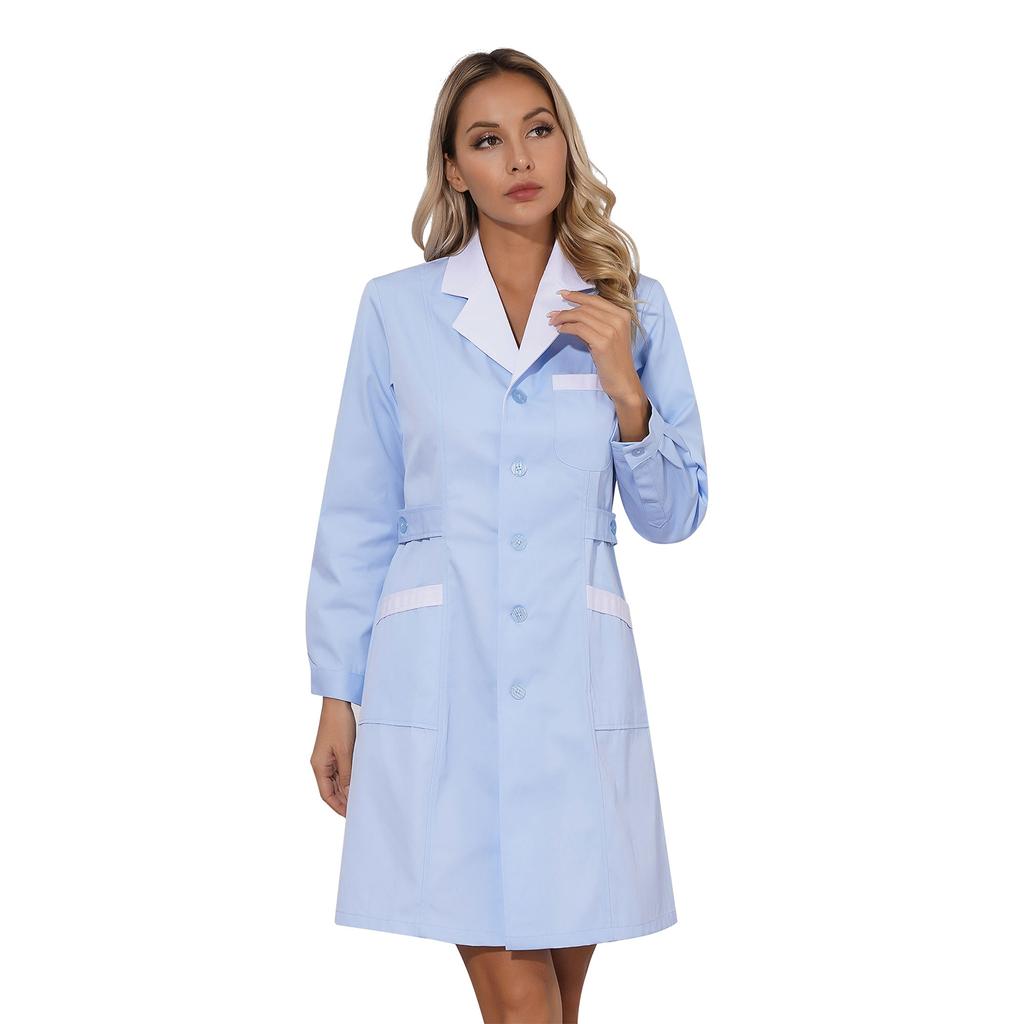 Kvinnors labbrock Halloween kostymer Läkaruniformer Outfits Professionell medicinsk kappa