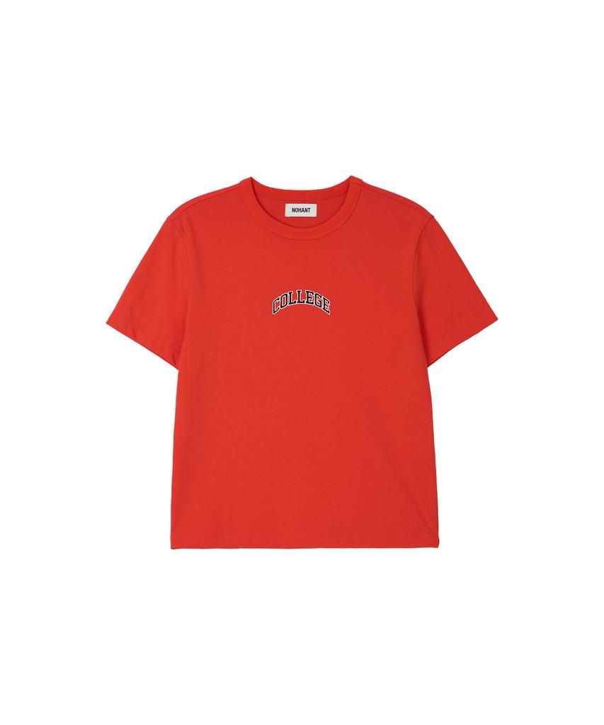 NOHANT College Cropped T-Shirt Red