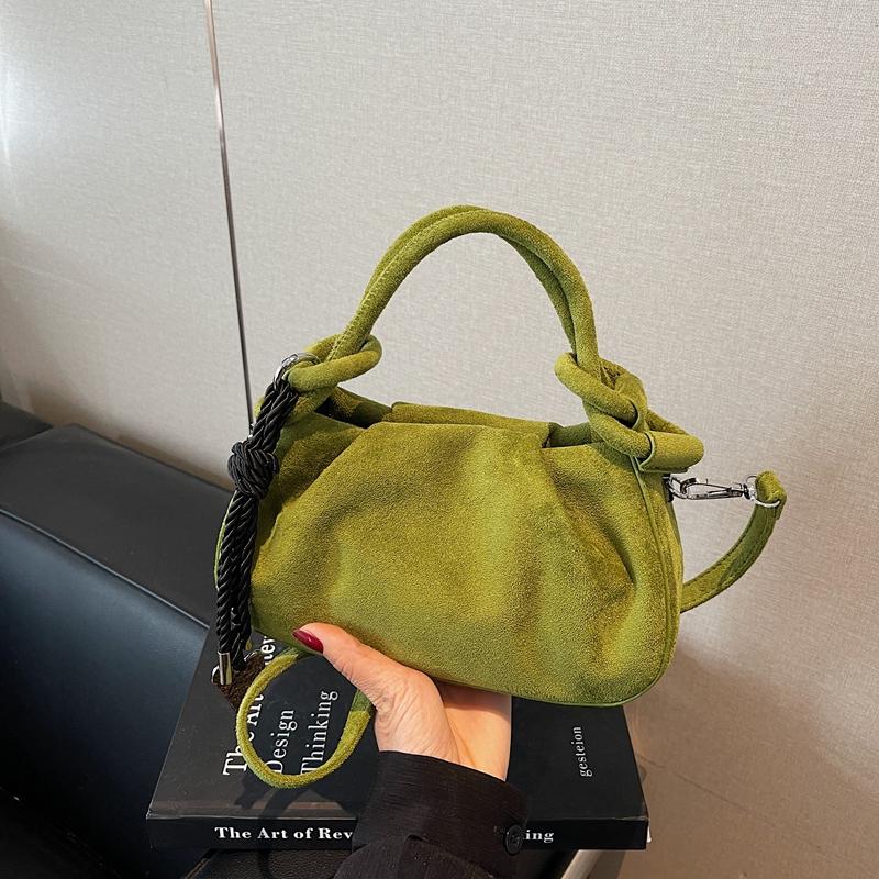 Small Retro Suede Leather Shoulder Bags Womens 2025 Luxury Designer Brand Trend Crossbody Bag Females Short Handle Handbags