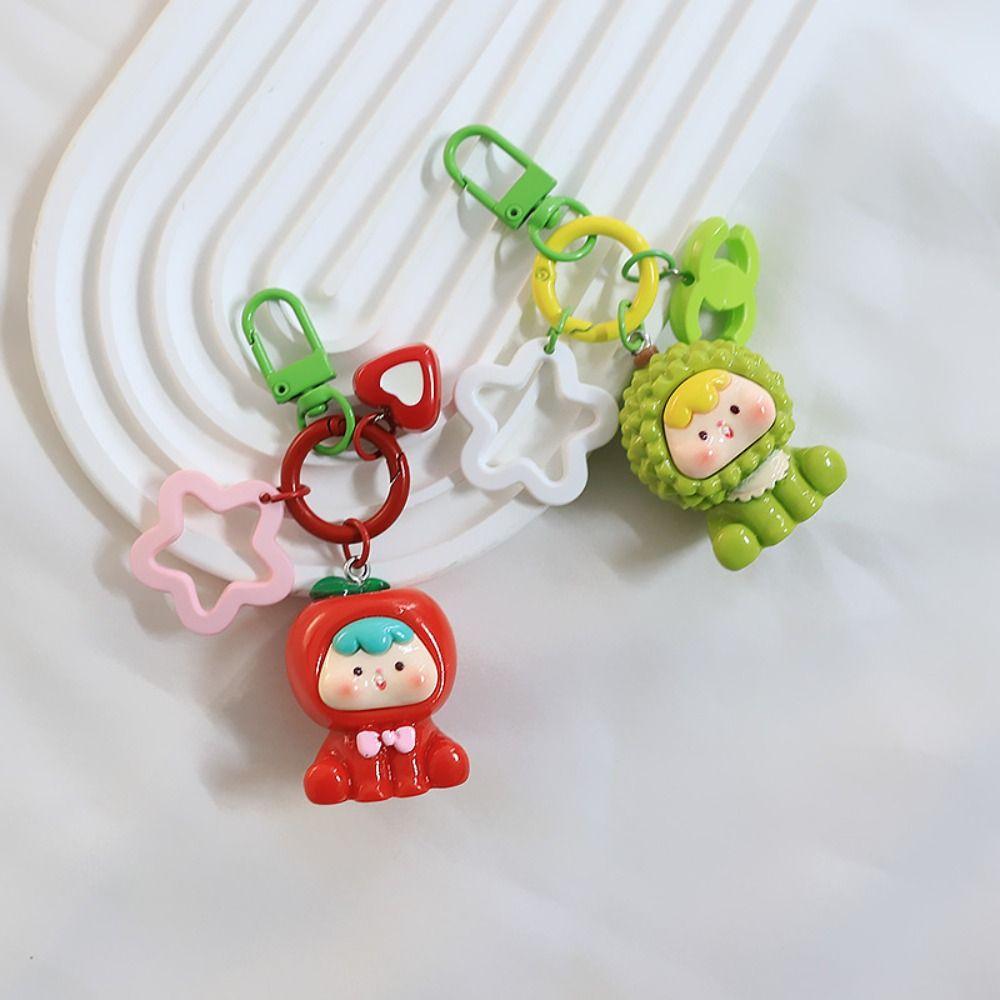 

Kawaii Fruit Keychain Cute Bag Pendant Bag Accessories Grain Duomei Keychain Couple