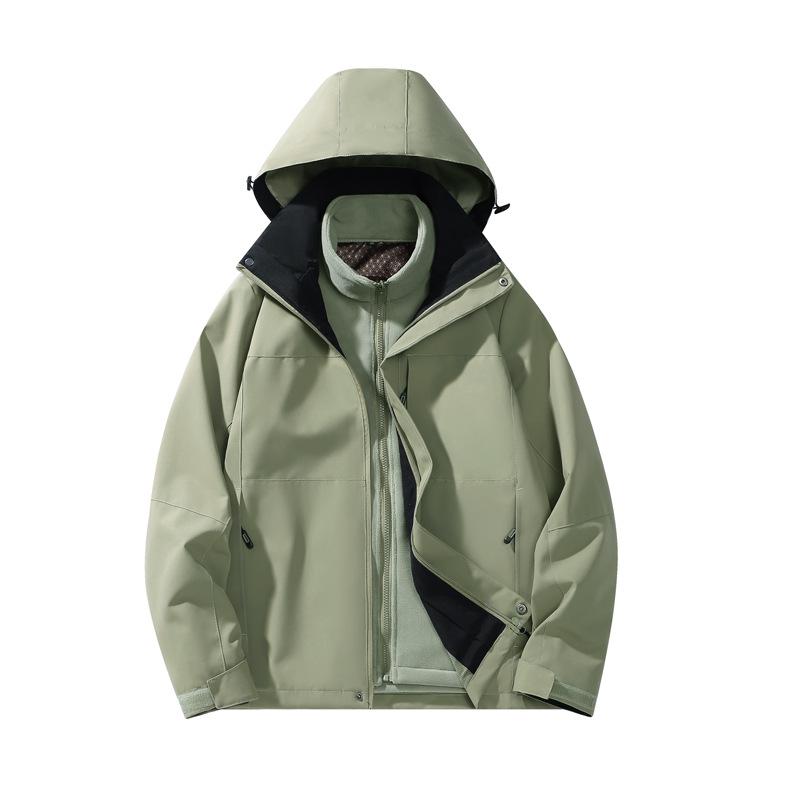 Graphene 3-in-1 Waterproof Windbreaker: Men's and Women's Outdoor Mountaineering and Ski Jacket with Detachable Layers.