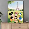 Diamond Mosaic Colorful Diamond Painting Mickey and Minnie Full Round Embroidery Cartoon Creative Hobbies Wall Decor