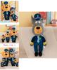 Peluche Labrador Sceriffo, morbido e coccoloso, giallo/grigio, 30 cm, 45 cm, 60 cm