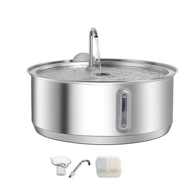 ABMH-Stainless Steel 8L Large Capacity Cat Water Fountain For Pets, Dog Drinking Fountain Dispenser With Filter