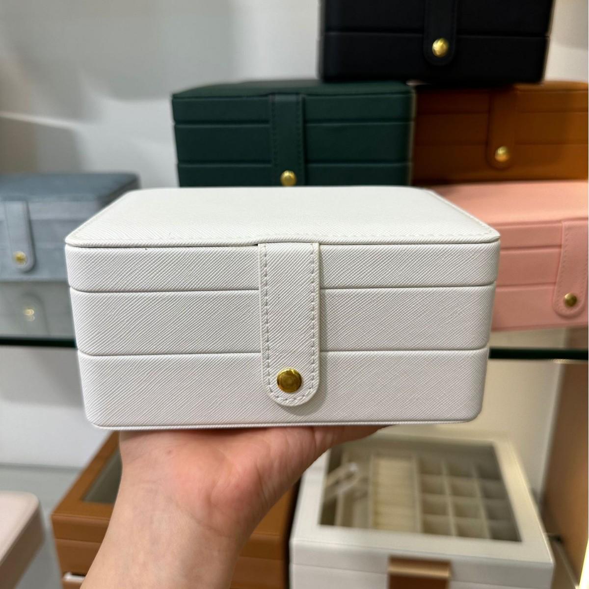 

Многослойная шкатулка для хранения украшений для ожерелий, колец и серег 17x12x8cm