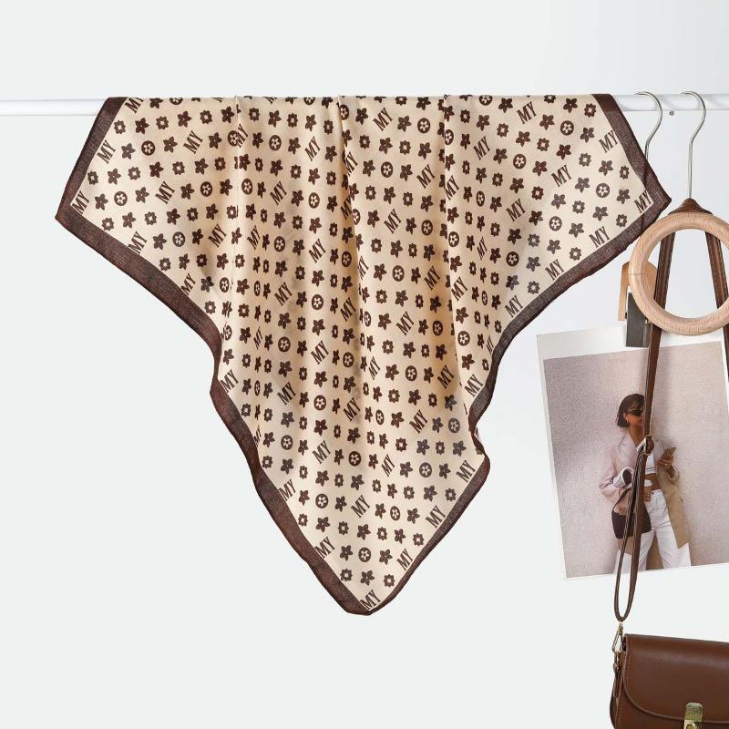 Hot-selling silk scarves women's temperament versatile simple warm small scarf scarf scarf spring and autumn warm scarf