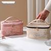 High-End Lace Luxury Cosmetic Bag: Portable Travel Makeup & Toiletry Organizer (2025 Edition)