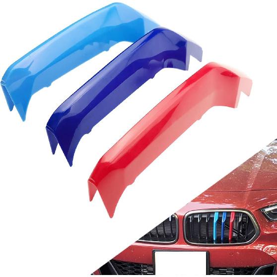 Automotive Grille Insert Trims Strips Front Center Kidney Grilles Compatible with 2016-2019 BMW X1 7-Beams Grille Insert Accessories