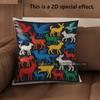 2D Boho Folk Animal Print Throw Pillow Covers Pattern Cushion Cover Suitable For Sofa Bedroom Car Pillow Cover