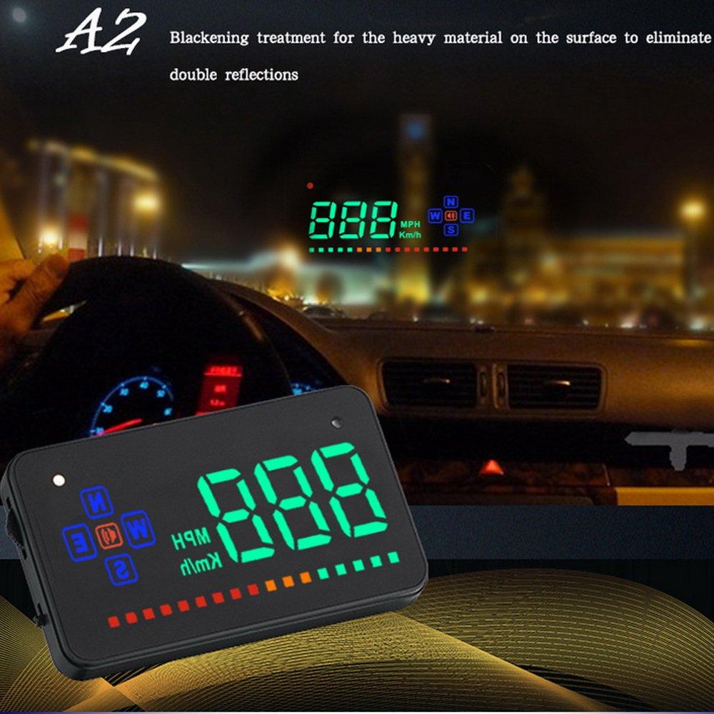 PolarLander Auto Vehicle GPS HUD Car Head Up Display Speedometer Overspeed Warning Dashboard Windshield Projector