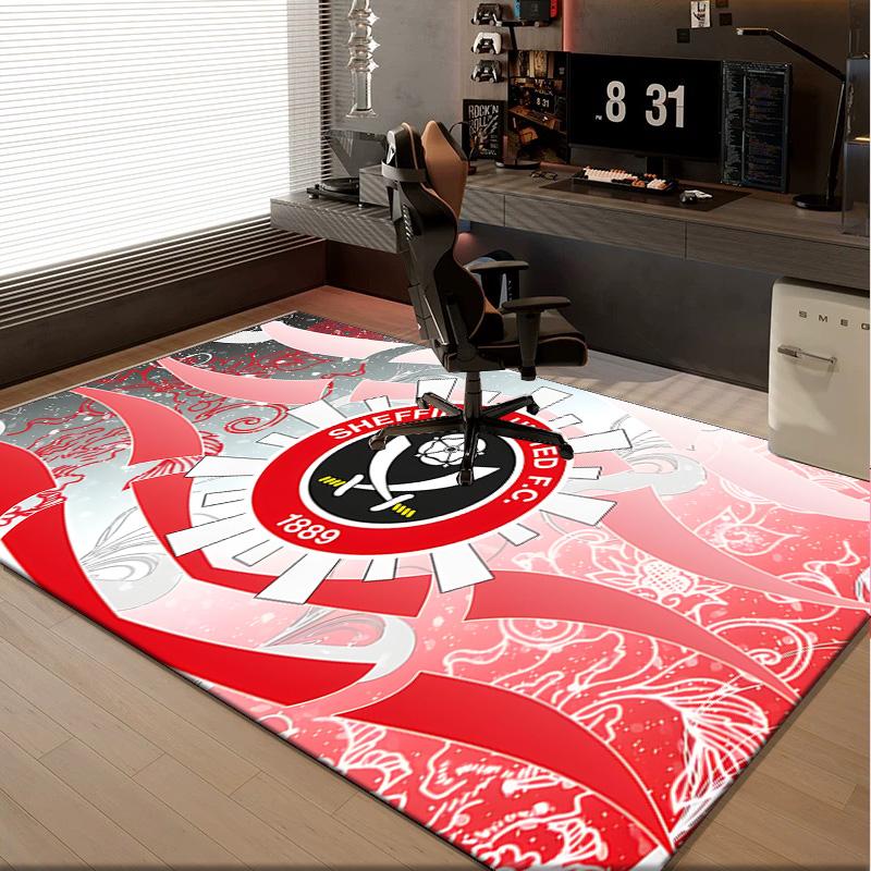 1PC rug Sheffield Team Crest Carpet, Chair Rug,Area Rug for Office Bedroom living rooms bedroom, Doormat decor Christmas fan gifts