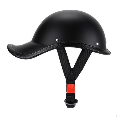 Motorcycle Half Face Helmets Baseball Cap Style Summer Cycling Safety Helmet Matt Black