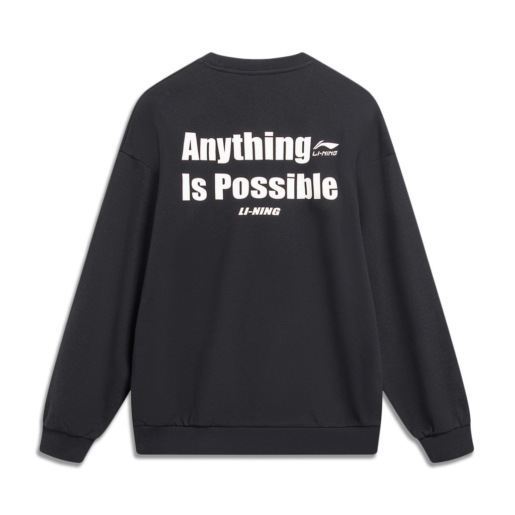 Li-Ning Anything Is Possible Graphic Sweatshirt 'Black' Men's AWDT683-2