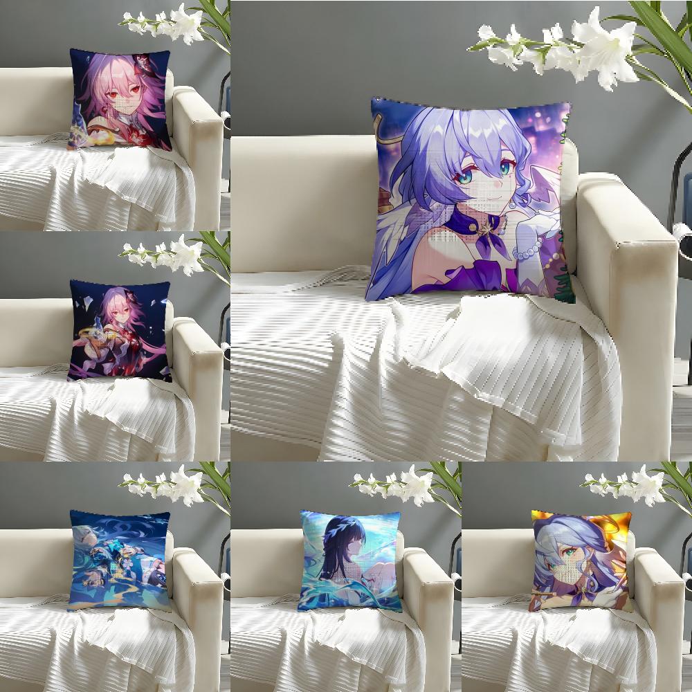 Art Game H-Honkai Star Rail 2 Pillow Case Linen Pillow Case Sofa Home Decor Cushion Cover Cushion Cove
