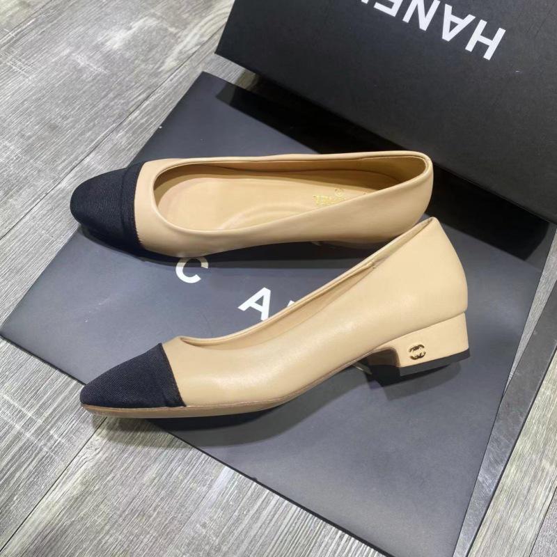 

High-Version Women s Summer French Style Chunky Heel Color Block Square Toe Sandals with Back Strap Size 35