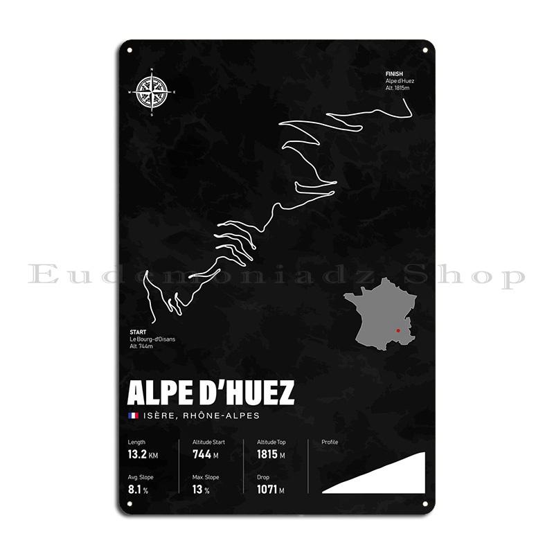 Alpe D Huez Frankreich Metallschild Poster Wanddeko Küche Küche Angepasst Kino Blechschild Poster