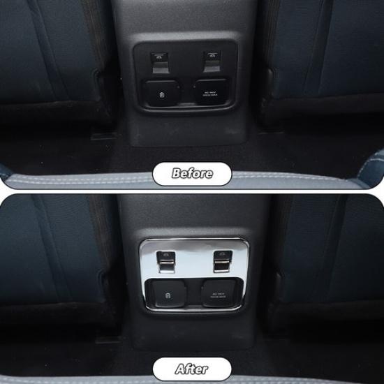 Chrome Rear Window Switch Button Panel Frame Cover Trim For Ford Bronco -25