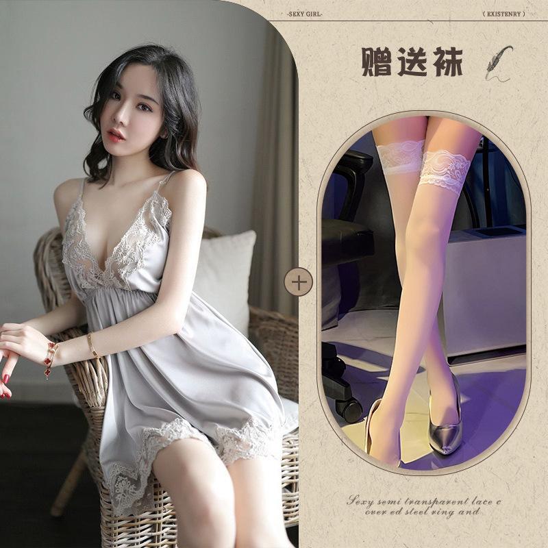 New erotic underwear, women's lace sexy underwear embroidery, breast-exposed temptation set