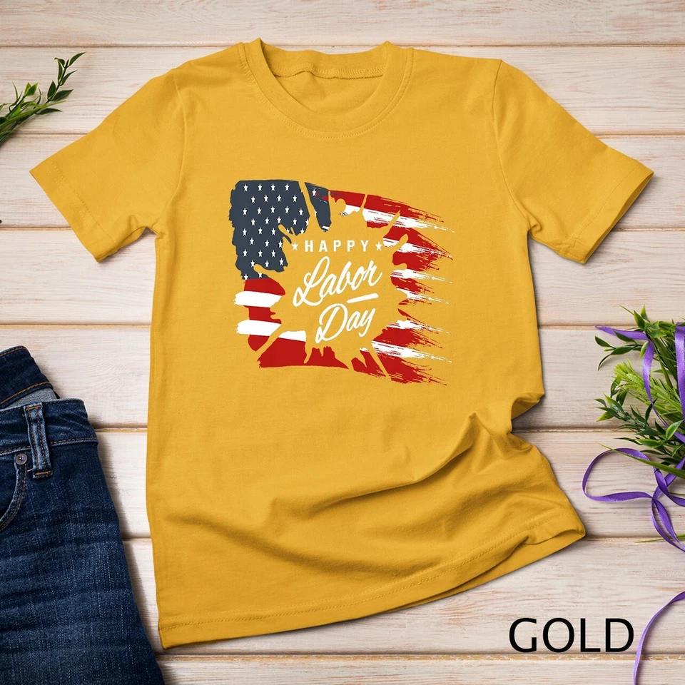 Happy Labor Day Tshirt American Flag Tee - T-Shirt Gift Unisex T-shirt 3 2XL