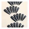 Nail Tips Black Long False Nails Gal Korean Cute Mine Type Handmade Black Simple Kogal Almond (Black 2, Long)