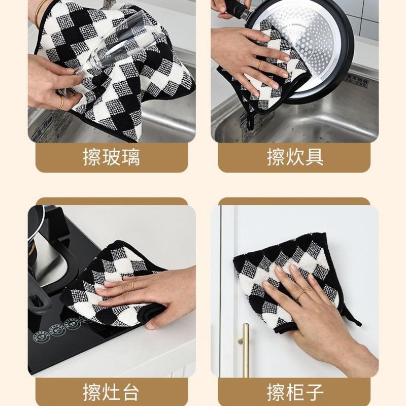Thickened Lint Free Hanging Kitchen Cleaning Cloth Absorbent Oil Absorbing Cleaning Wipe