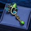Water Drop Brooch Rhinestone Crystal Women 'S Sweater Coat Accessories Corsage Jewel Coat Fixing Pin