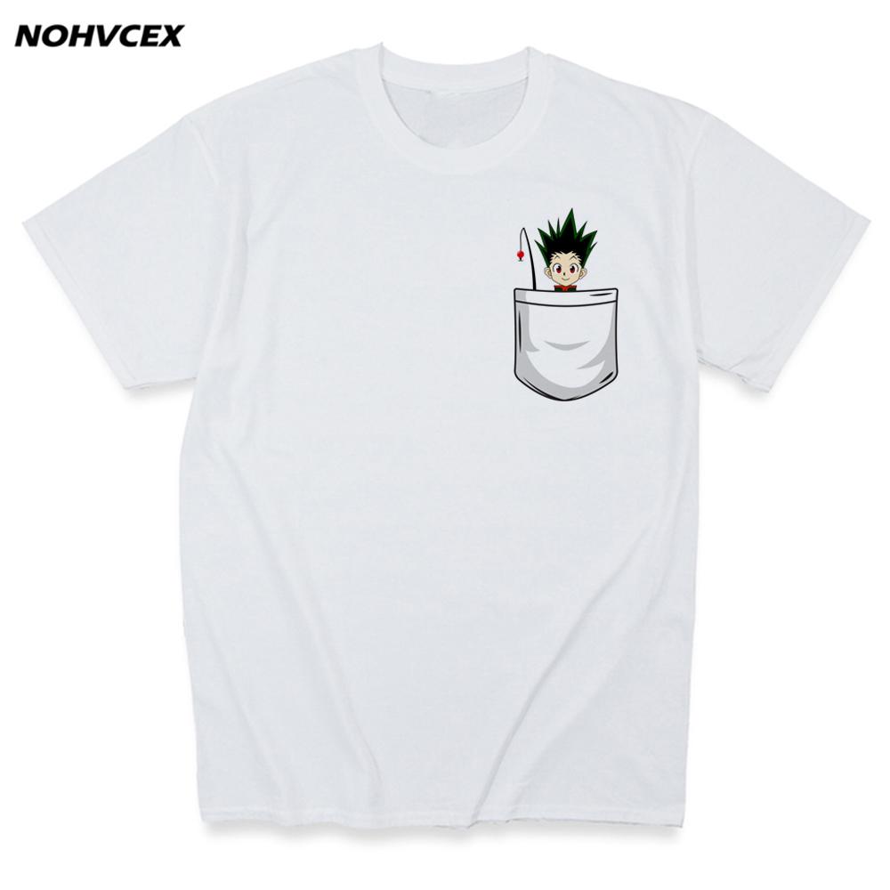 Gon Freecss Hunter X Hunter Tshirt Men Short Sleeve T Shirt O Neck Cotton Anime Manga S
