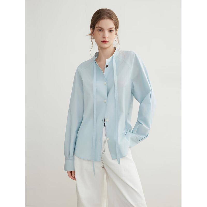 ELLE Women s French Embroidered Color-Block Shirt L