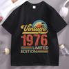 1976 Vintage Limited Birthday TShirt Cotton Short Sleeve Retro Style 50th Birthday Gift Tshirt Streetwear Comfofrtable Clothes