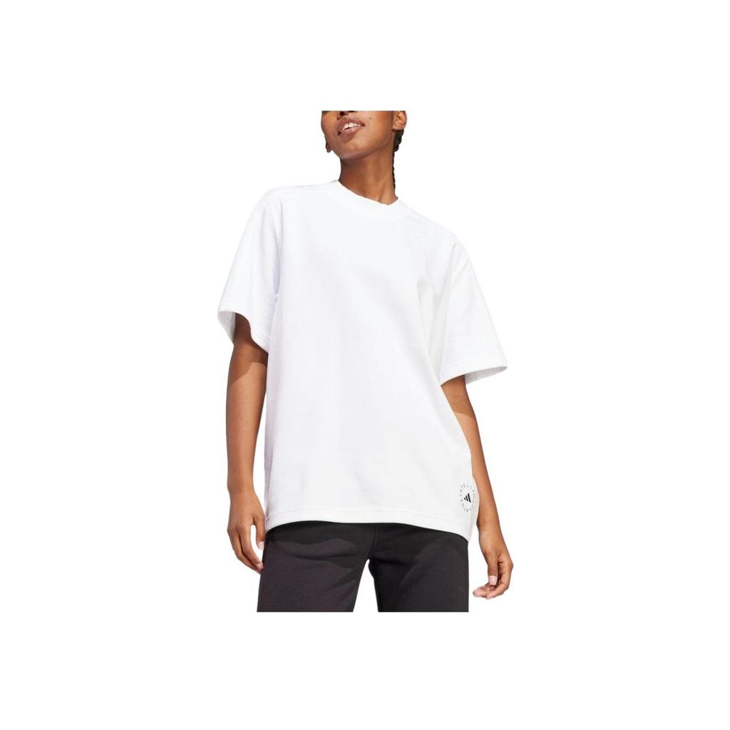 Adidas Co-Branded Solid Color Round Neck Casual Short Sleeve Vintage T-Shirt Unisex Tops White IB6855