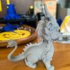 jijijing 3D Printed Qilin Statue, Traditional Chinese Mythical Beast Figurine, Auspicious Wealth And Blessings Figurine for Desk, Feng Shui Ornament