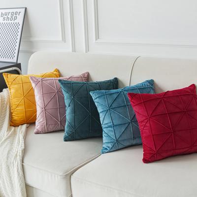 New Art Velvet Solid Color Cushion Cover Pillow Cover Pillow Case Home Decorative Sofa Throw Decoration
