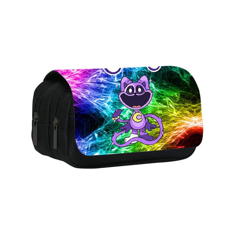 Kids Critters Smiling Pen Bag With Double Layer Design For School And Travel