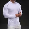 New Quick-drying Ice Silk Long-sleeved T-shirt Men's Casual Sports Elastic Fitness Outdoor T-shirt Top Men