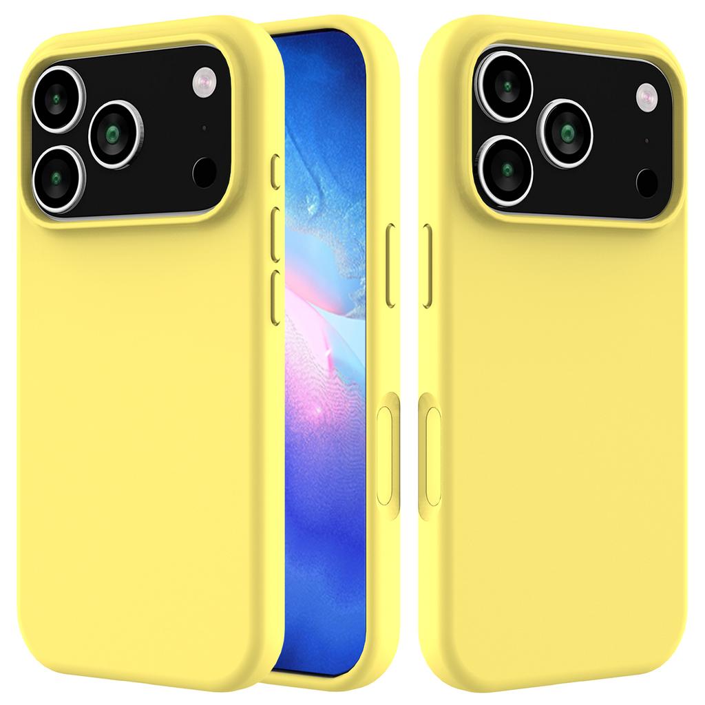 For iPhone 17 Pro Case Drop Proof Liquid Silicone Soft Lining Back Phone Cover