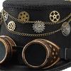 Steampunk Hat With Dark Series Flower and Veil Design For Theater Stage Performances Halloween Party Gathering Headwear