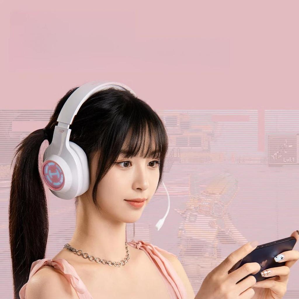 Edifier Wireless Edition, 2.4G Wired Bluetooth, Quad-Mode Headphones, Pink