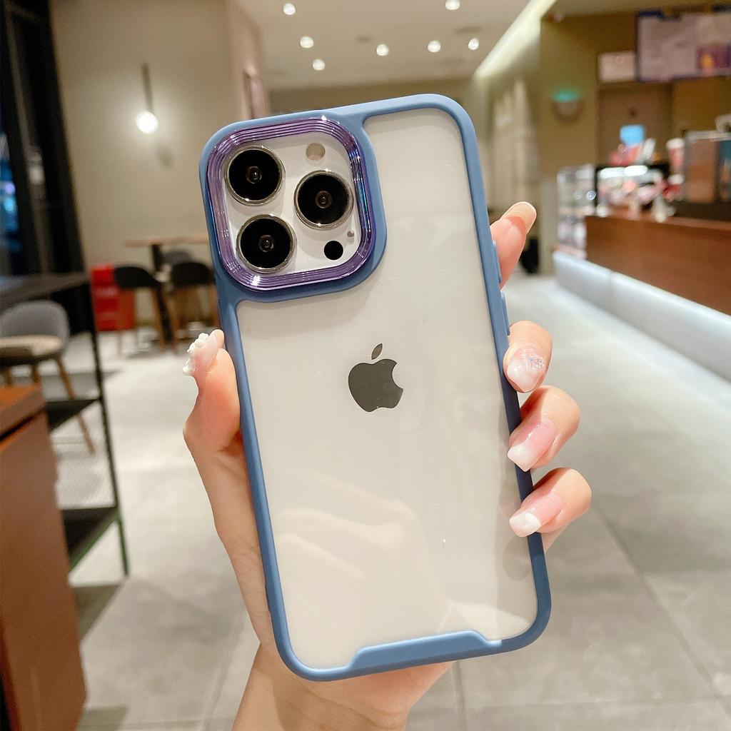 Applicable iPhone15PRO Mobile Phone Case Advanced Electroplating Lens 14 Mobile Phone Case Apple 15PROMAX Case 12PRO