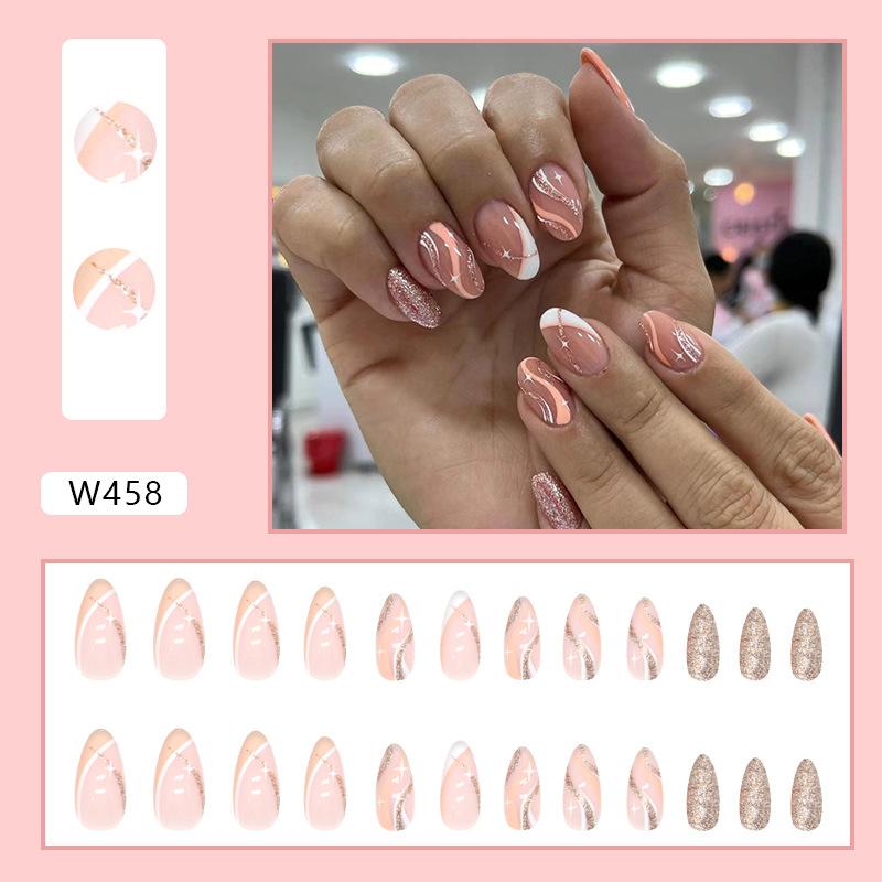 Fashion Manicure Film European And American Style Natural Sobriety Lake Blue Flash Ripple Manicure Wear Nail