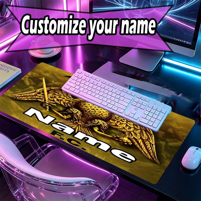 Custom Name Personalized AEK Athens FC Pattern Mousepad, Laptop PC Desk Mat, Decorative Desk Mat for Home Keyboard Pad Gift