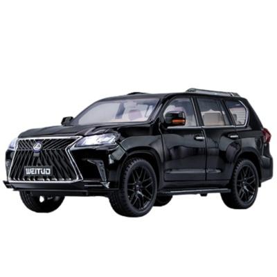 1/18 LEXUS LX570 SUV Toys Alloy Car Model Diecast Metal Giant Off-Road Vehicle Simulation Sound Light Hobbies Collectible Kid Toy Gift