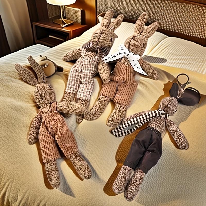 1 Stück Kuscheliges Flanellgestricktes Häschen Schlüsselanhänger, Charmantes Kaninchen Schlüsselanhänger-Accessoire für Frauen, Perfektes Geschenk für Hochzeiten und besondere Anlässe