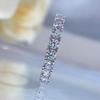 OEVAS 100% 925 Silver Full Square High Carbon Diamond Rings For Women Sparkling Wedding Party Fine Jewelry